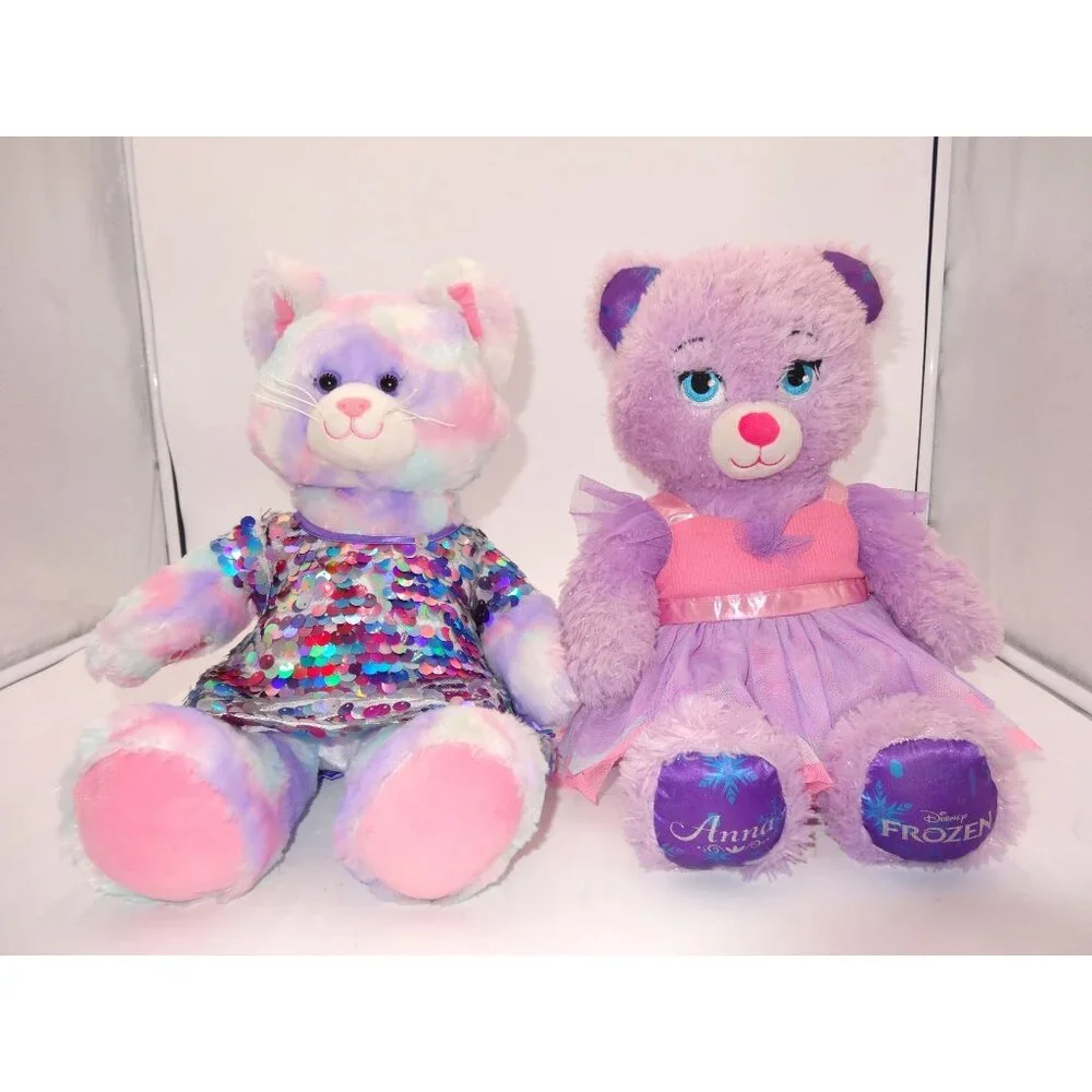 Build A Bear Disney Frozen Anna Stuffed Teddy Bear Lavender 17